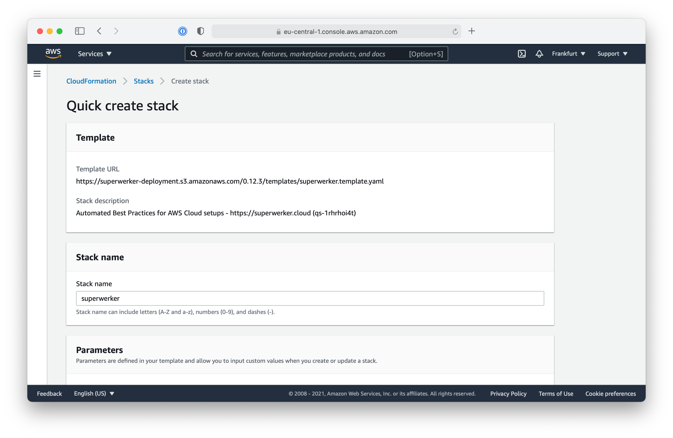 CloudFormation for superwerker